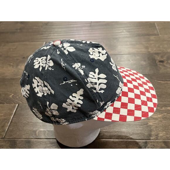 Vans Off the Wall Mens Checkerboard Brim Leaf Print Adjustable Snapback Hat Cap - Picture 5 of 9